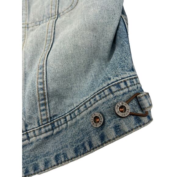 AGOLDE VINTAGE Cropped Jean Jacket Light Wash Women’s Size Medium Made In USA - Picture 6 of 11